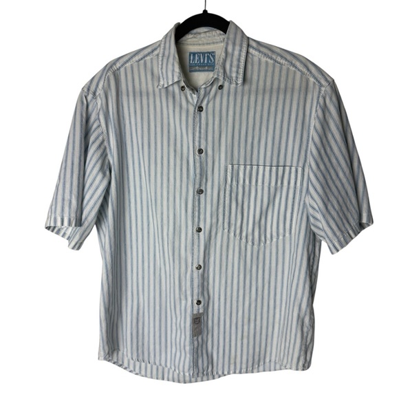 Levi's Other - Vintage 90's Levi's Classic Blue and White Striped Casual Shirt button down